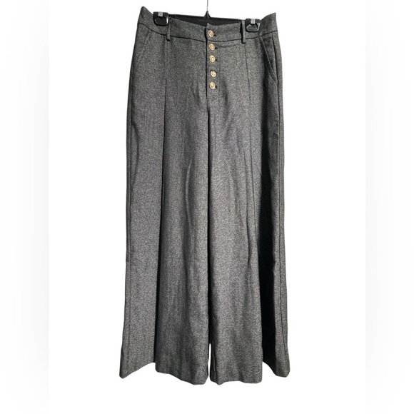 Commense Pants - Cömmense High-Waisted Button-Front Wide-Leg Pants Size Large NWOT Chic Modern